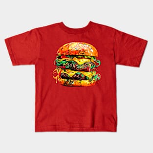 Polly's Double Cheeseburger. Kids T-Shirt